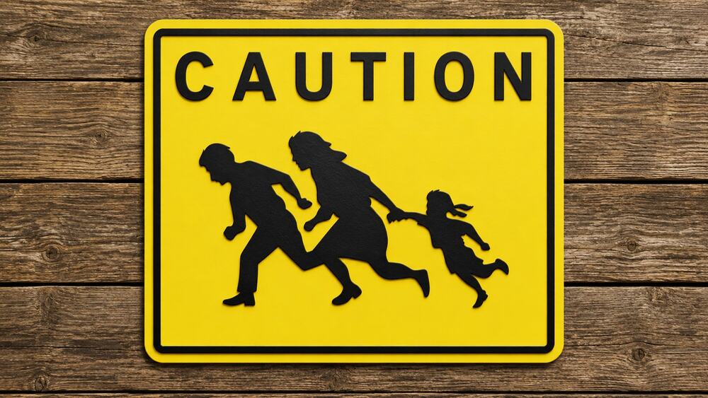 California Interstate 5 Caution Immigrant Crossing Road Sign Highway Freeway